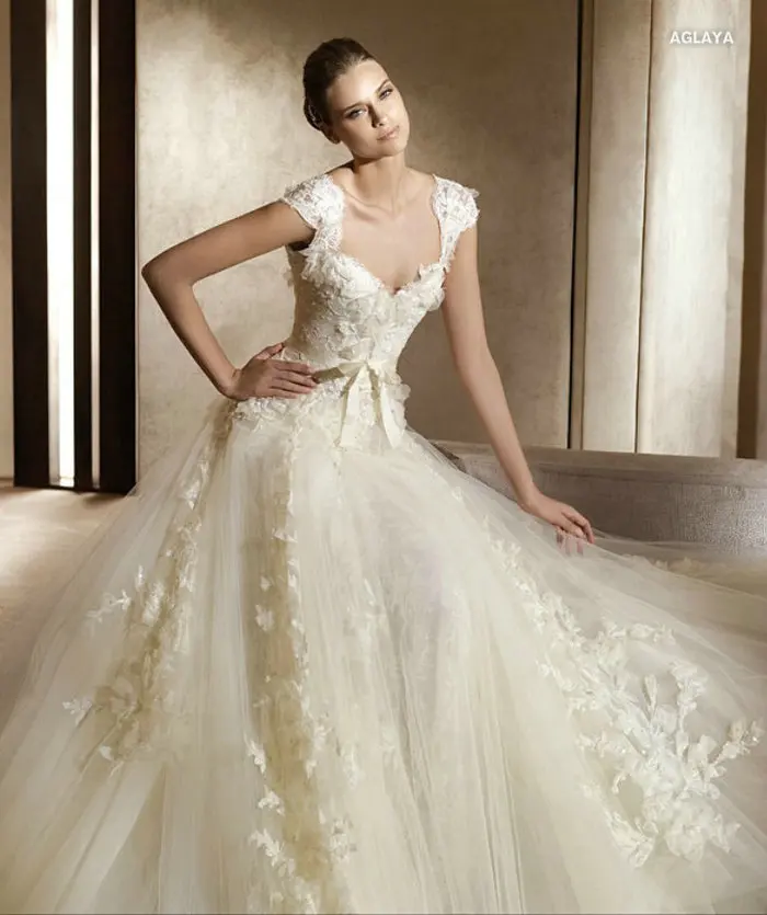 Wa02265 Off The Shoulder Half Sleeves Vintage Lace Wa0331 Elegant Cap Sleeve Elie Saab Lace And Tulle Skirt Country Wedding Dresses