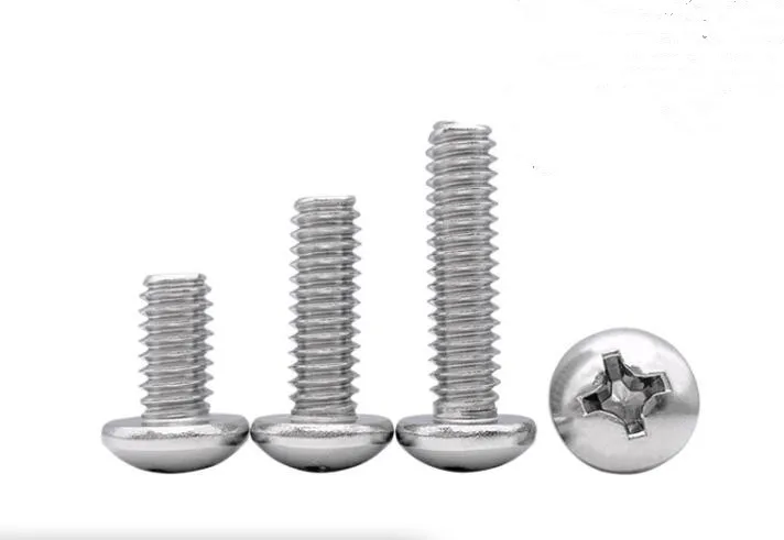 2#-56 1/8"-1" phillips pan head round steel screws nut elastic washer bolts 