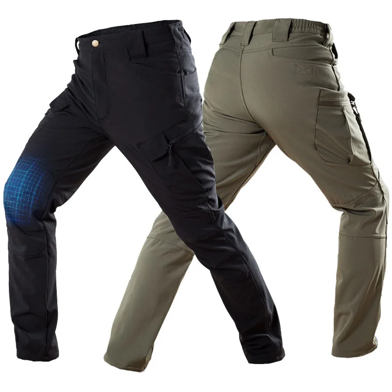 

Tactical Shark Skin Soft Shell Military Pants Men Waterproof Trekking Hiking Pants Outdoor Sports Hunting Fleece Trousers