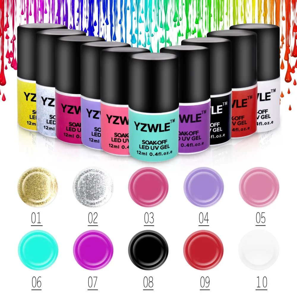 

ZKO 12ml Gel Nail Polish UV Gel Nail Polish Long-lasting Soak-off LED UV Gel Color Hot Nail Gel Nail Art Tools