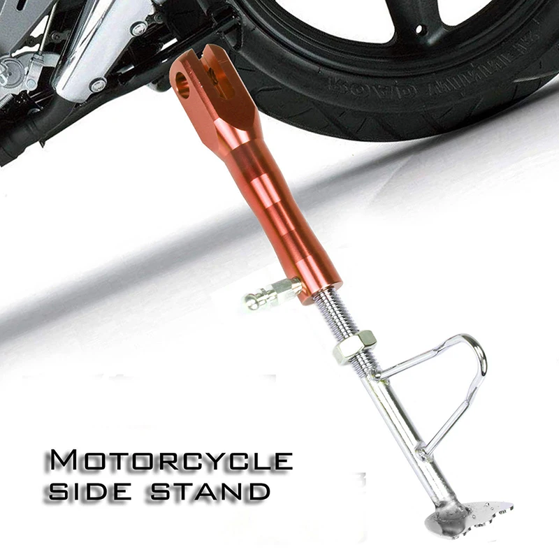 

High Quality CNC Aluminum Alloy Adjustable Side Stands Motorcycle Accessories Motor Scooter Modified Tripod Bracket
