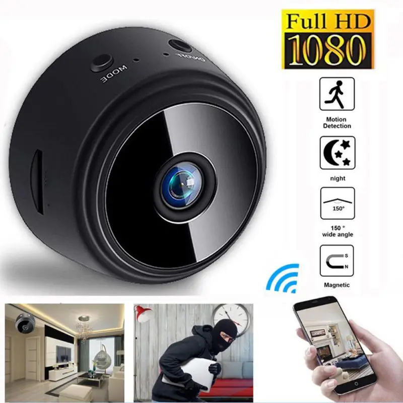 

Mini IP Camera Wireless WiFi HD 1080P Hidden Home Security Cam Night Vision Tool