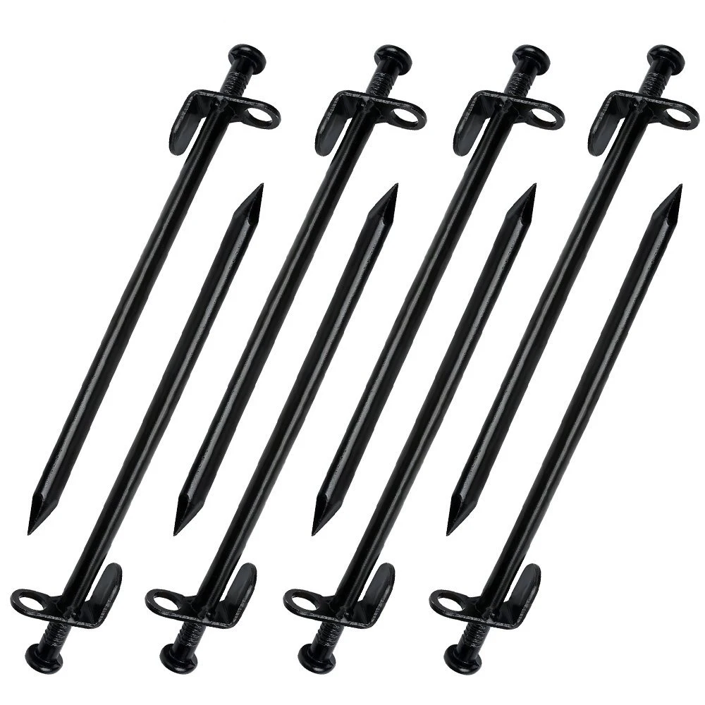 

Tent Stakes Heavy-Duty Steel Solid Tent Stakes Pegs for Outdoors Mountain-Climbing/Camping Hiking with Metal Stopper