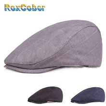 RoxCober среднего преклонного возрста плед береты newboy Шапки головные уборы с узором в виде плюща для вождения на плоской подошве шляпа сомбреро hombre 284