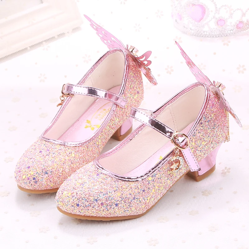 Mudipanda Children's shoes big girls sandals children's high heels