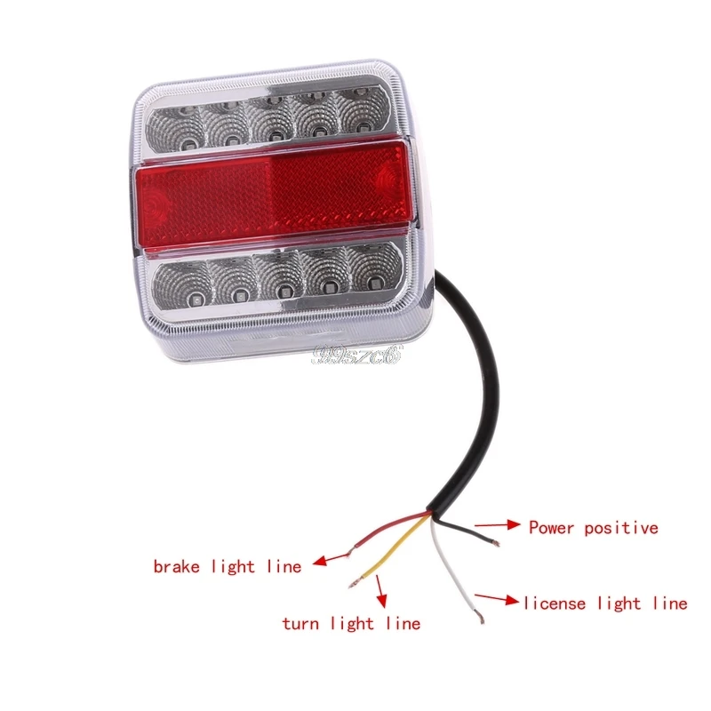 DC 12 В 14 светодиодный автомобильный прицеп, лодка, караван, задний светильник, стоп-сигнал, задний светильник, Прямая поставка