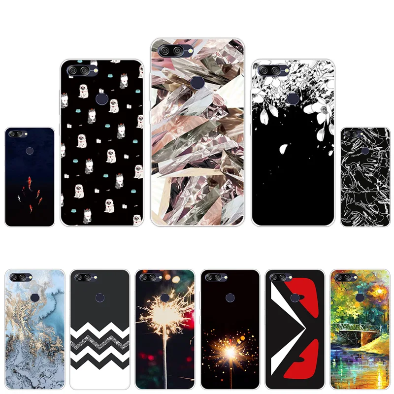 Case For Asus Zenfone Max Plus(M1) X018DC ZB570TL Phone Cases Soft TPU Silicone Slim Covers Dark Fundas Pegasus 4S |