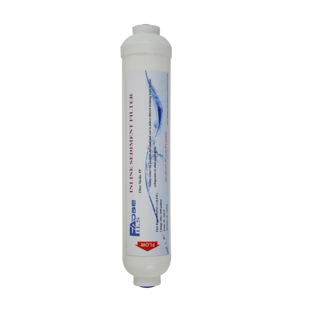 T33 Polypropylene Inline Sediment Water filters for refrigerators/RO System ,10in. L x 2in. OD T33 Polypropylene Inline Sediment Water filters for refrigerators/RO System ,10in. L x 2in. OD