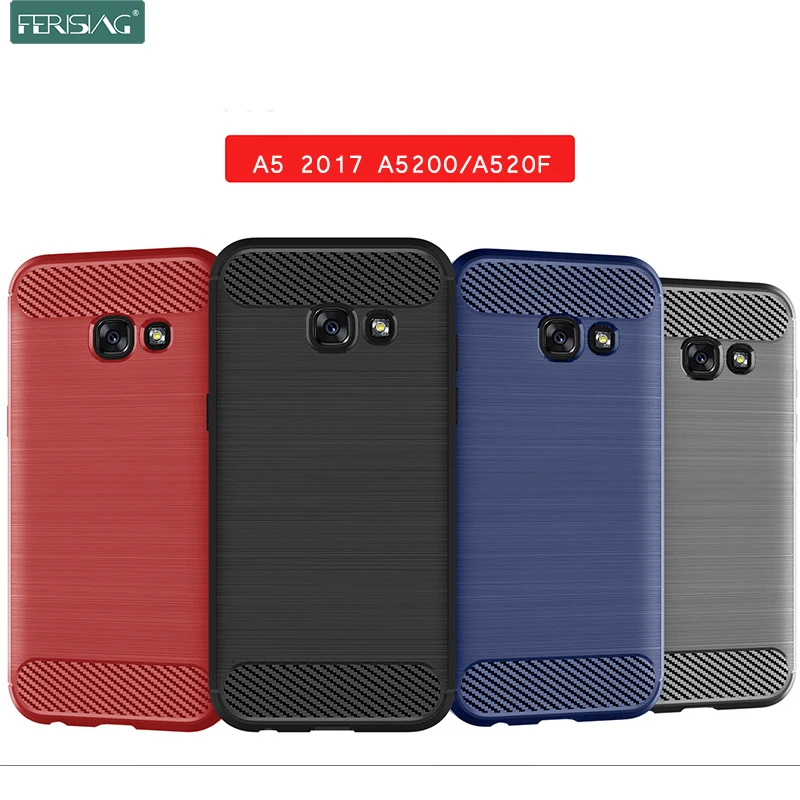 

Case For Samsung Galaxy A5 2017 Case Silicone TPU Bumper Shockproof Carbon Cover for Samsung Galaxy A5 2017 A5200 A520F Case