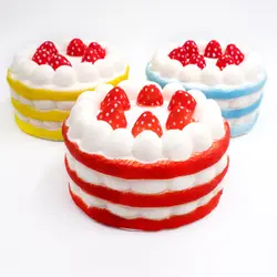 12 см Squeeze клубника игрушечный торт мягкий милый красочный медленно поднимающийся против стресса успокаивающий мягкими забавными