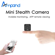 Ampand MINI camera 720P HD IP WIFI camera APP remote view motion detection HD night vision built-in battery TF Card slot