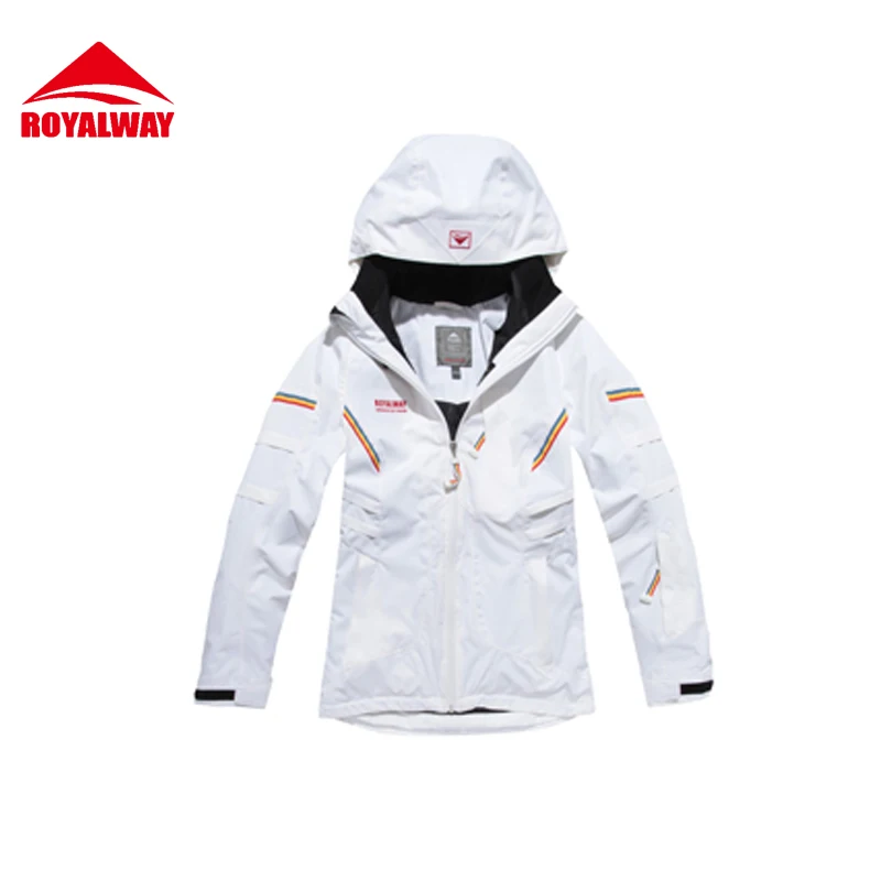 

ROYALWAY Women Skiing Jackets Windproof Outdoor Jacket High Quality Removable Recco GPS Security Jacket New 2017#RFSL4504G