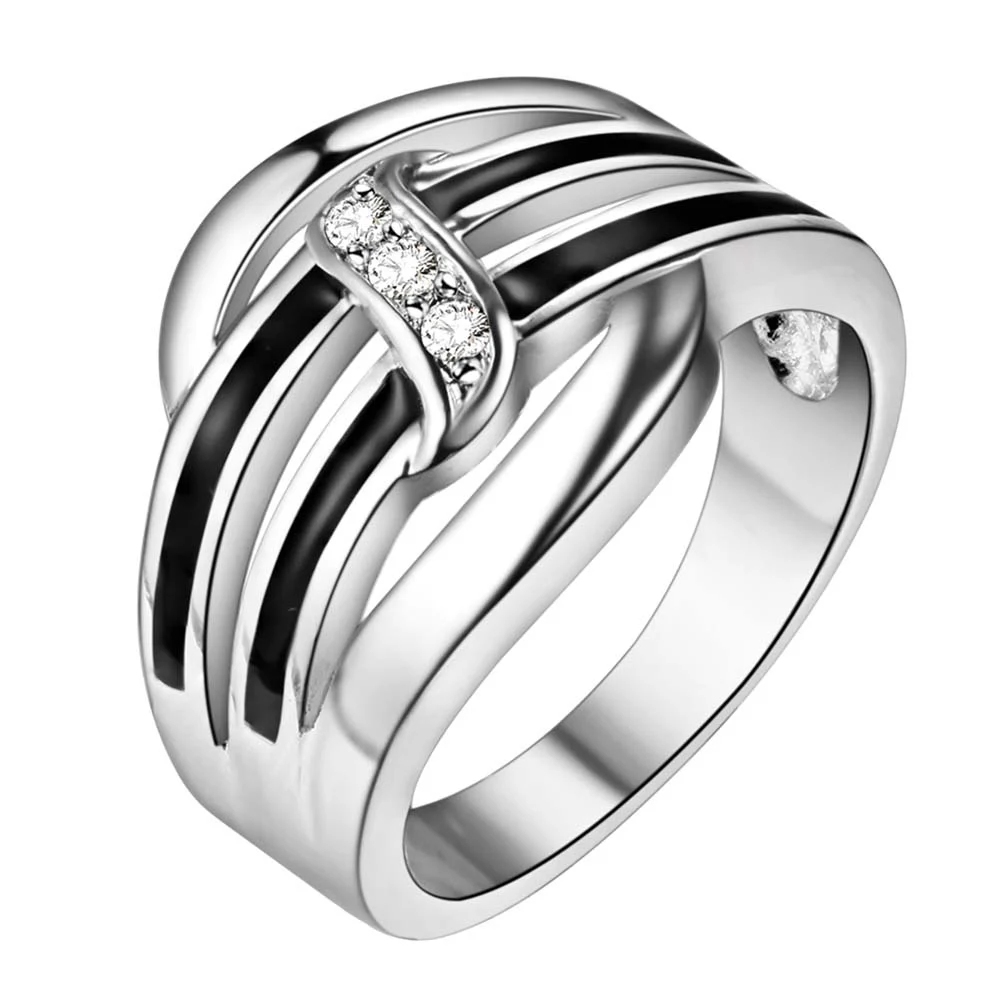 

exaggerated dark stripe Wholesale 925 jewelry silver plated ring ,fashion jewelry Ring for Women, /PTIIWFFN PCUQZTGJ