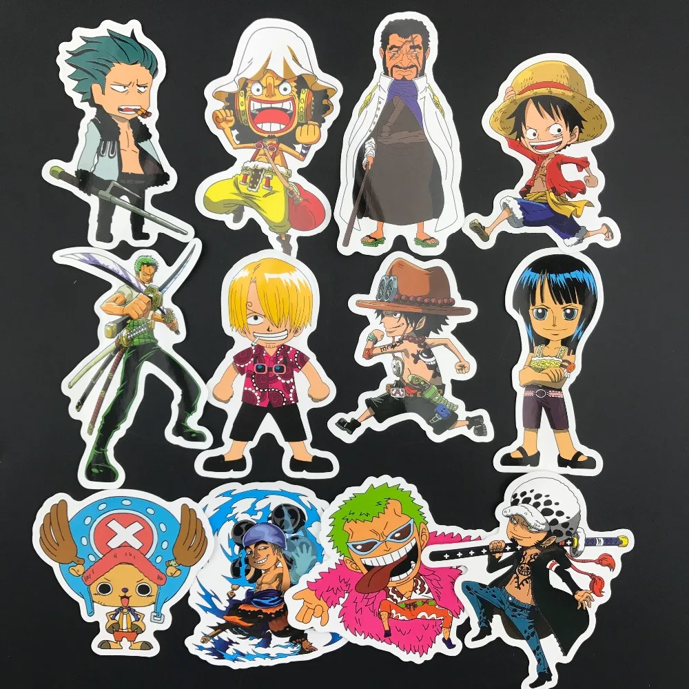 One Piece Waterproof Sticker set 46pcs - One piece Merchandise | Free