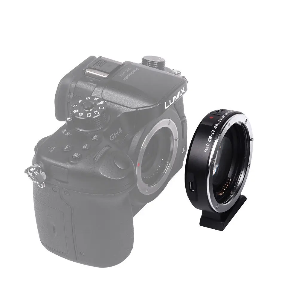 Viltrox EF-M2 байонет с автоматической фокусировкой AF Стекло переходное кольцо для установки объектива 0.71x объектив IS USM для Canon EF объектив MTF M4/3 камеры для GH5/4/3 GF8 omypus EM10