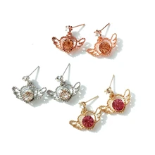 10 пара/лот, Модные женские ювелирные аксессуары, сердце, крыло, палочка, Сейлор Мун, серьги для женщин