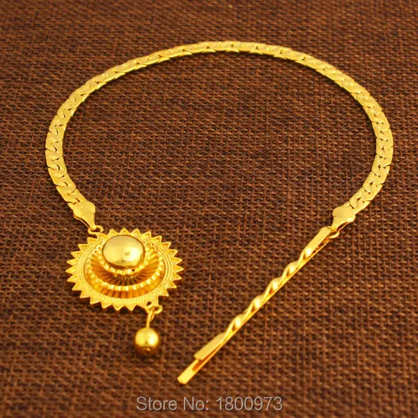 Hair Chain Jewelry New Ethiopian Hair Chain Jewelry 24k Gold Color African/Eritrea/Kenya Women Habesha Party Accessories hair chain jewelry