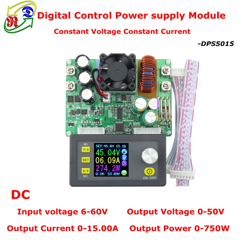 

RD DPS5015 communication Constant Voltage current DC Step-down Power Supply module buck Voltage converter LCD voltmeter 50V 15A