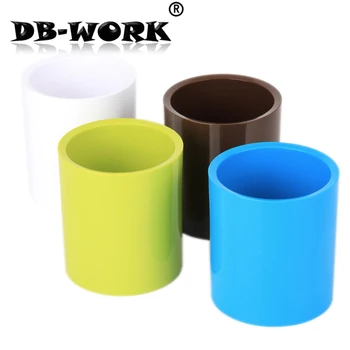 

2019 Fashion business desktop plastic pen Holderpen container color contracted students creative stationery round brush pot