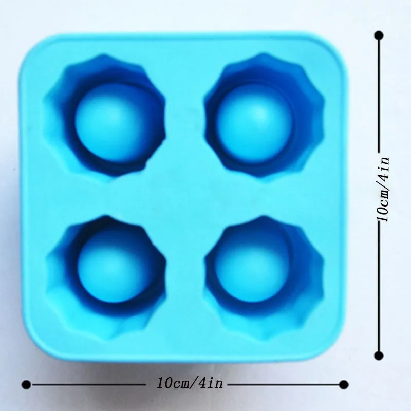 4 чашки кубик льда Форма дробления силиконовые шутеры стеклянные формы для замораживания производитель лоток вечерние Прямая цвет случайный
