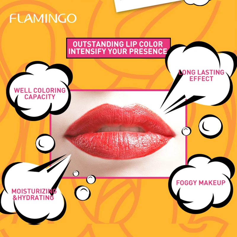 

FLAMINGO Women Air Cushion Waterproof Lipstick Pen Lasting Moisturizing Red Lip Gloss Long Lasting Lipsticks Cosmetics 31036