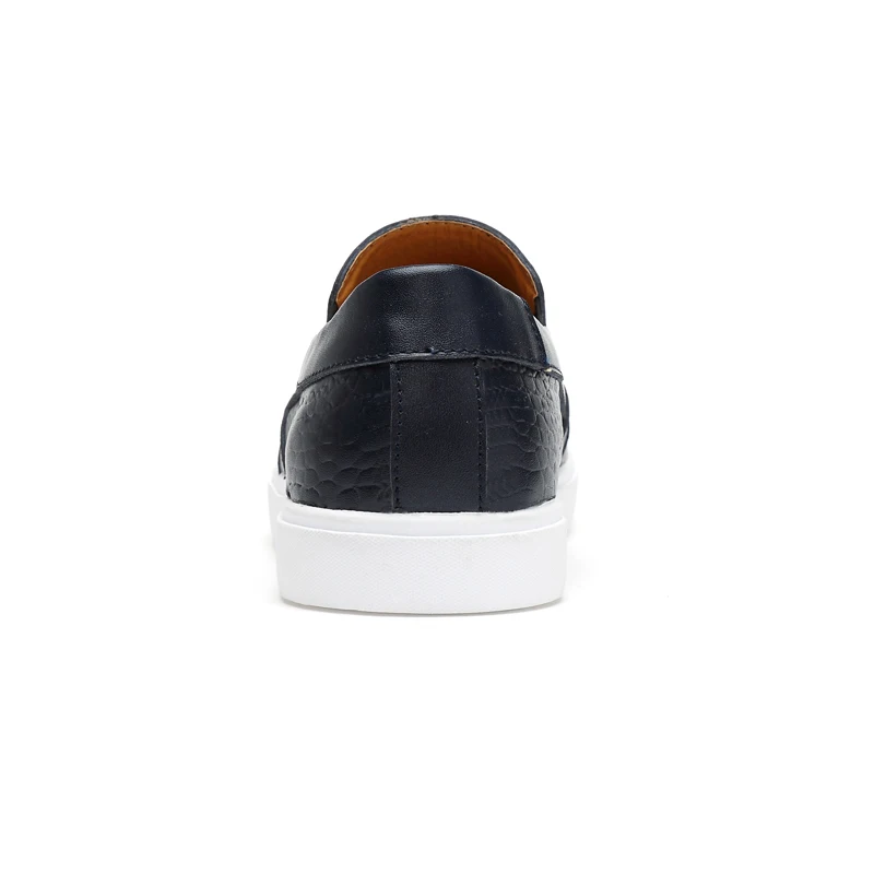 20189 New Men's Leather Loafers Casual Shoes Size 44 Cow Leather Soft Man White Shoes Spring Leisure Leather Loafers