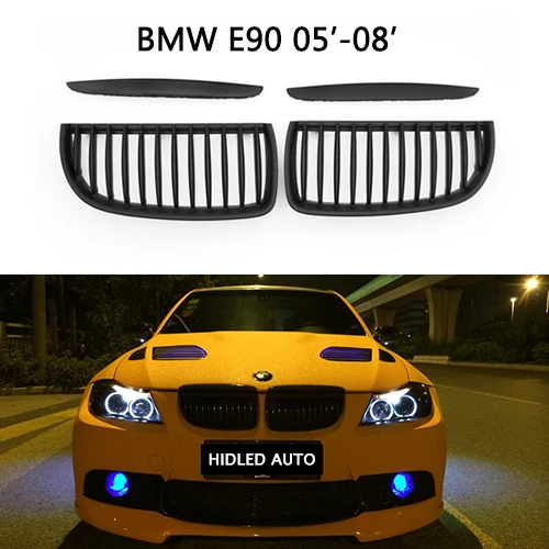BMW E90 05-08 Matte Black Front Grille 1