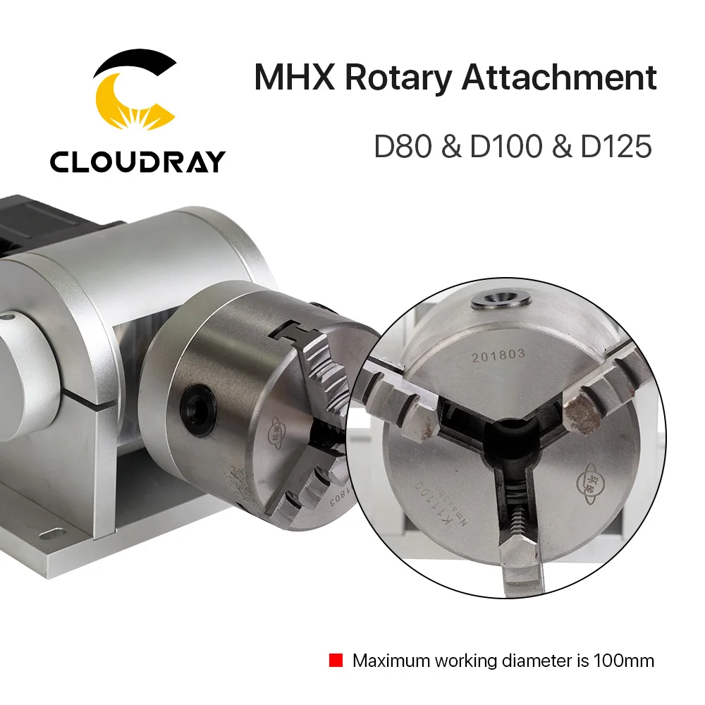 Роторная гравировальная насадка с патронами Max Dia. 80 100 125 мм для лазерной маркировочной машины