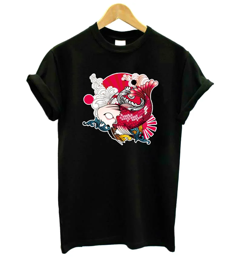 

japanese fish Print Women tshirt Cotton Casual Funny t shirt Lady Yong Girl Top Tee Better Quality Drop Ship KT-20