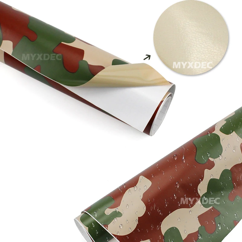 MYXDEC 50cm Wide Premium Camo Car Sticker Vinyls PVC Motorcycle Sticker Film Army Military CAMO Camouflage Green Woodland Decal