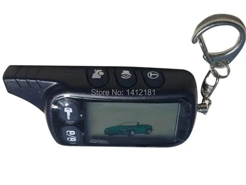 2-способ TZ9010 ЖК-дисплей пульт дистанционного управления брелок, TZ-9010 ключ брелок с цепью для безопасности транспортного средства