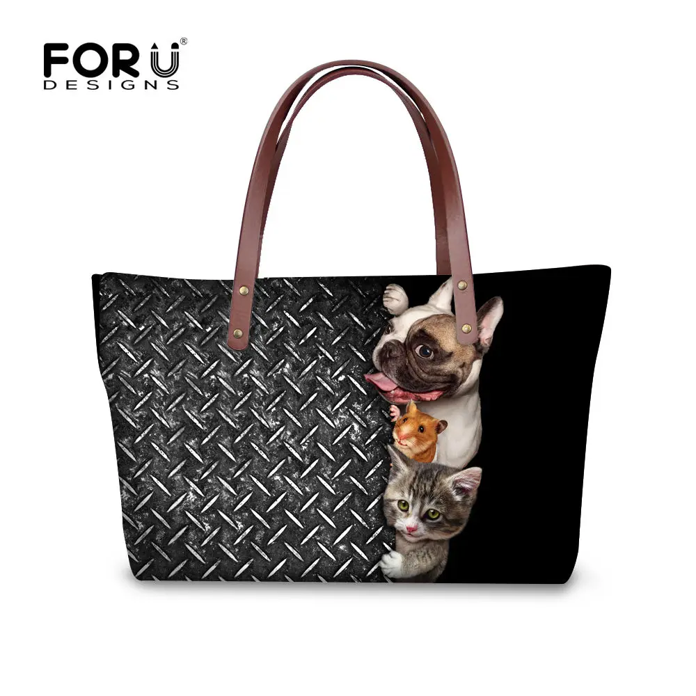FORUDESIGNS/женские модные сумки 3D Бульдог женская сумка через плечо модная сумка через плечо Bolsas Женская ручка для путешествий - Цвет: C0255AL