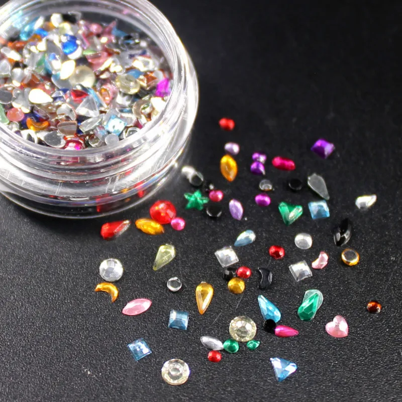 

2018 NEW kawaii Colorful Glitter Nails 3d Slice Powder Set DIY Design Nail Art Sequins Decoration Fashion Accessories