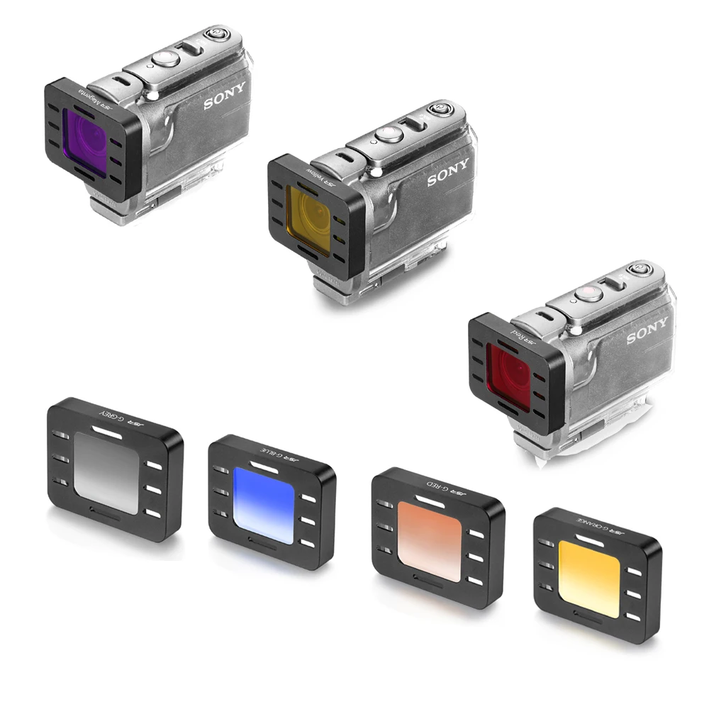 Action Camera Dive Filter Yellow Red Magenta for Sony AS50 Underwater