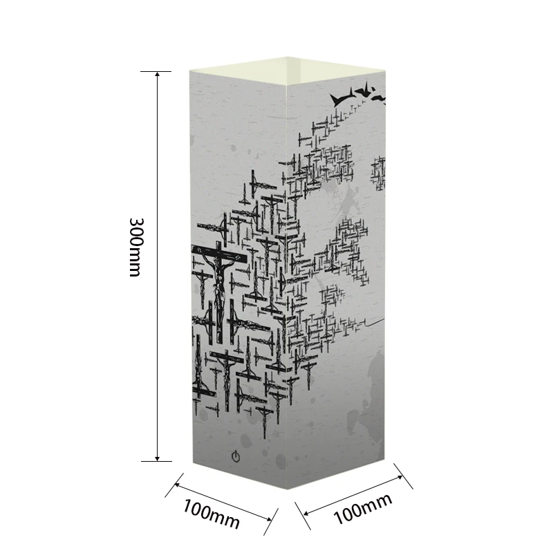 USB Новинка светодиодный ночник jesu cross christiana 3D бумажный фонарь Luminaria подарки для христианских религиозных католиков