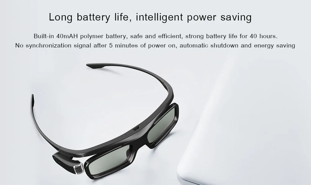 Xiaomi Fengmi Smart DLP-LINK Тип затвора 3D очки с usb кабель для зарядки для Xiaomi лазерный проектор ТВ аксессуары