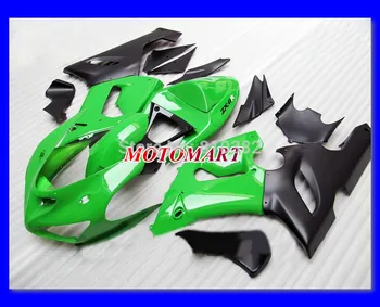 

Motorcycle Fairing kit for KAWASAKI Ninja ZX6R 05 06 ZX6R 636 2005 2006 Classical green black ABS Fairings set +7 gifts SX38