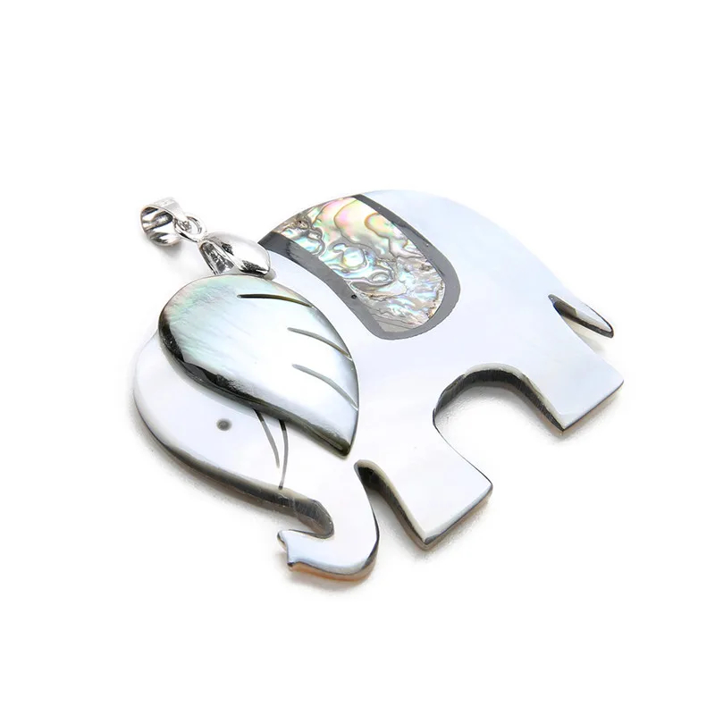 

Linsoir Natural Mother Of Pearl Shell Pendant White Color 39x48mm Elephant Shape Charm Pendant for Handmade DIY Jewelry Making