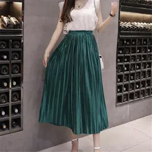 Женские юбки высокого качества на весну, осень, лето, стильная женская плиссированная юбка с высокой талией, хит, модная Элегантная Юбка Saia