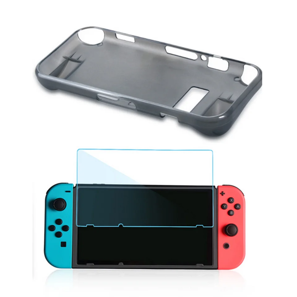 

2In1 Protective Crystal Cover Kit for Nintend Switch accessories Case Console TPU Grips Screen Protector