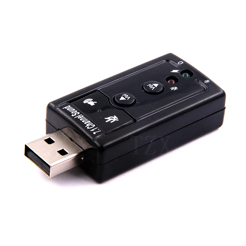 1 шт. Внешний USB аудио адаптер звуковой карты Виртуальный 7,1 USB 2,0 микрофон динамик Аудио гарнитура микрофон 3,5 мм разъем конвертер