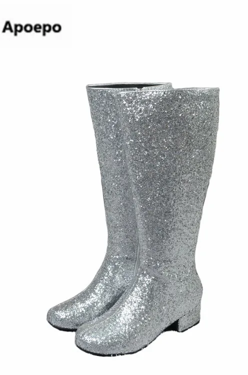 sparkle long boots