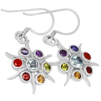 

Astarte Star Chakra Earrings 925 Sterling Silver Jewellery CP175