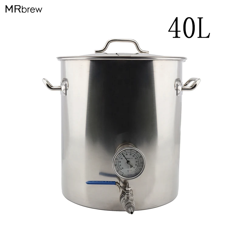 Нержавеющая сталь 40L пивной чайник домашний пивоваренный горшок с бесшовный