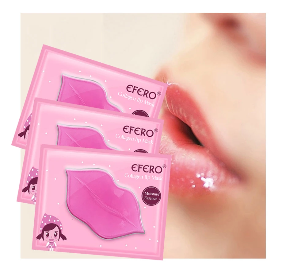 5 упаковок, коллагеновая увлажняющая маска для губ, Кристальные накладки для губ, против морщин, эссенция для губ, красота, Антивозрастная маска для губ