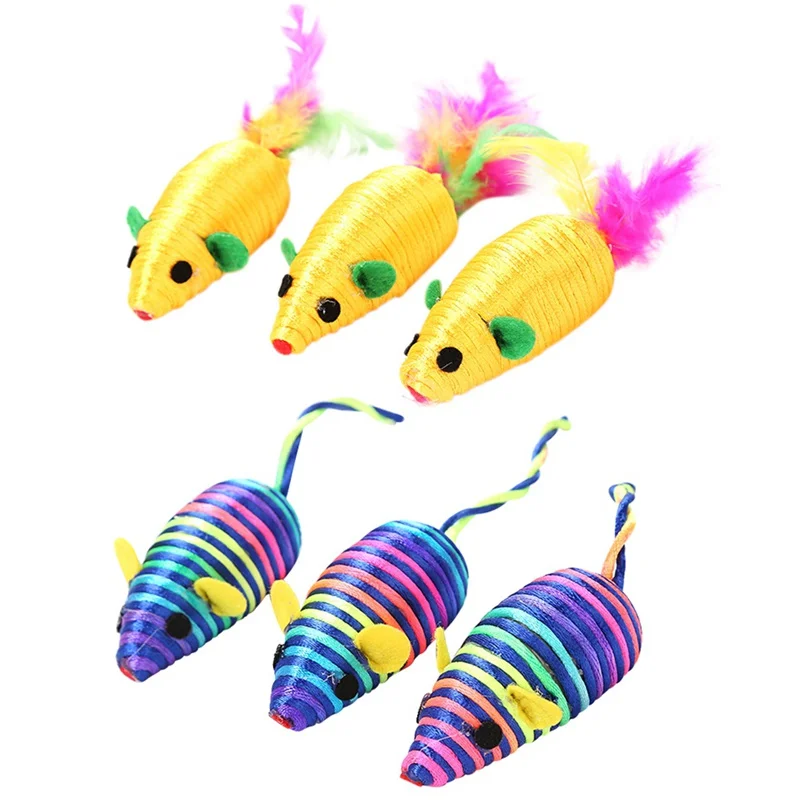 Pet Cat Mice Toys Chew Mini Plush False Mouse Toys For Solving Boredom