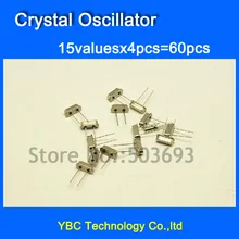 15valuesX4pcs = 60 шт набор кристаллических осцилляторов 4 м 6 м 8 м 10 м 12 м 16 м 20 м 24 м 25 м 48 м