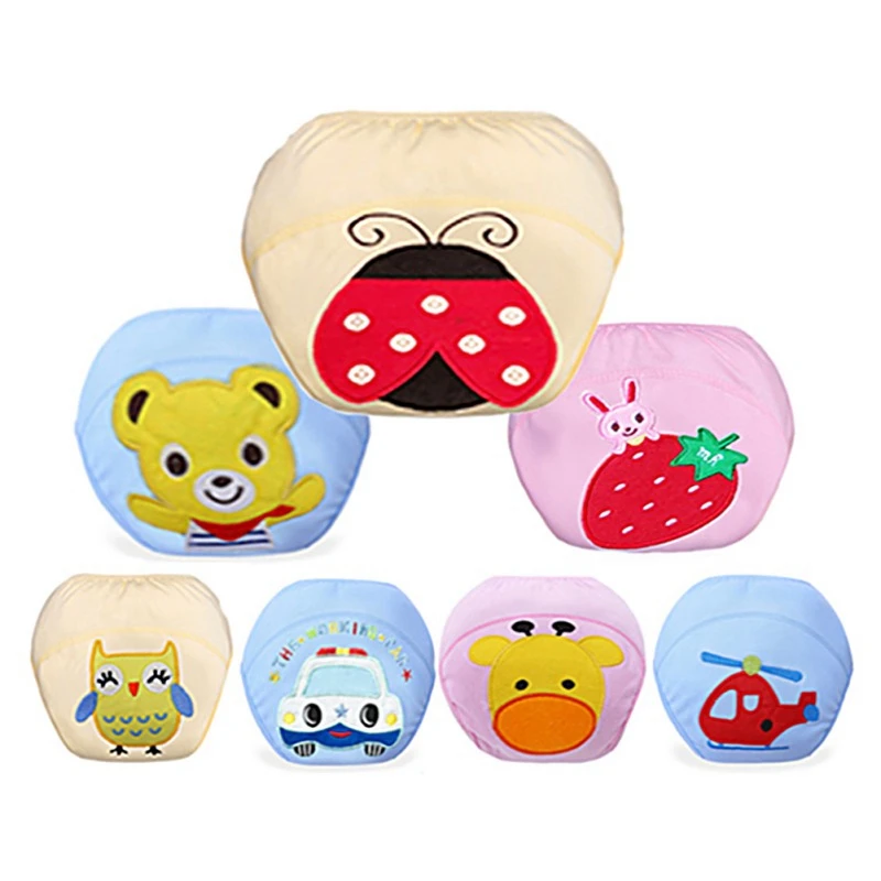 

Washable Diapers Baby Diaper Cover Wrap Cartoon Print Baby Nappy Changing Reusable Baby Cloth Diapers 1-2Y