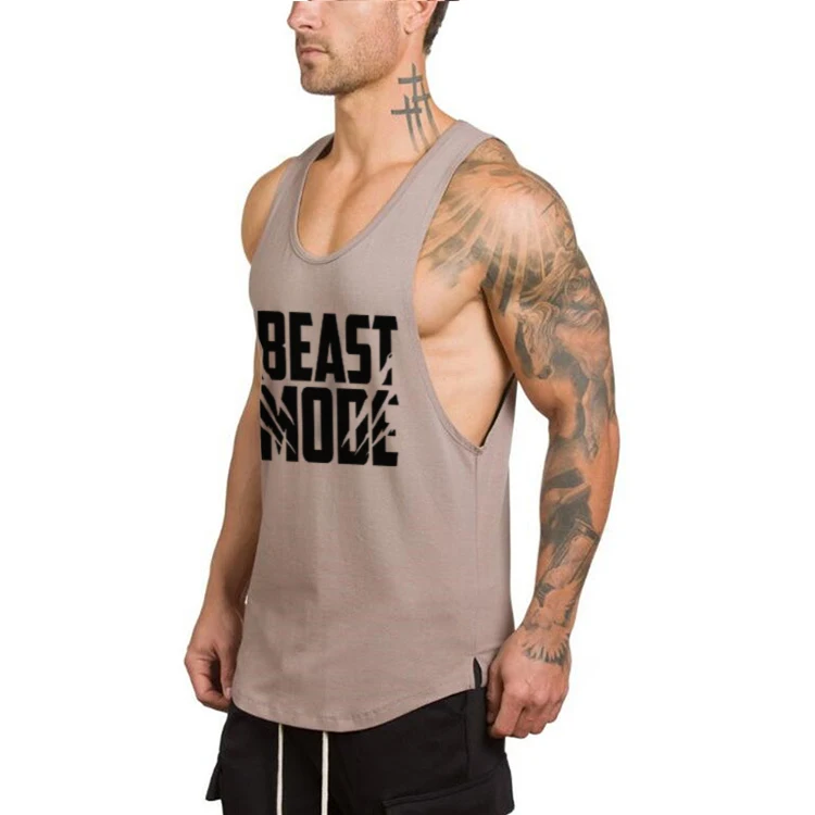 Мужская майка для тренировки, простой Стрингер Топ, пустые спортивные Тэнк-топы