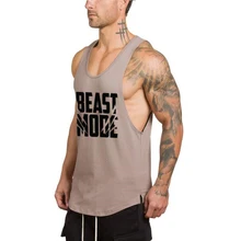 Мужская майка для тренировки, простой Стрингер Топ, пустые спортивные Тэнк-топы